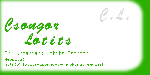 csongor lotits business card